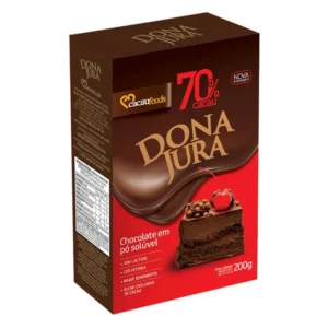 CHOC EM PO 70% DONA JURA 200G