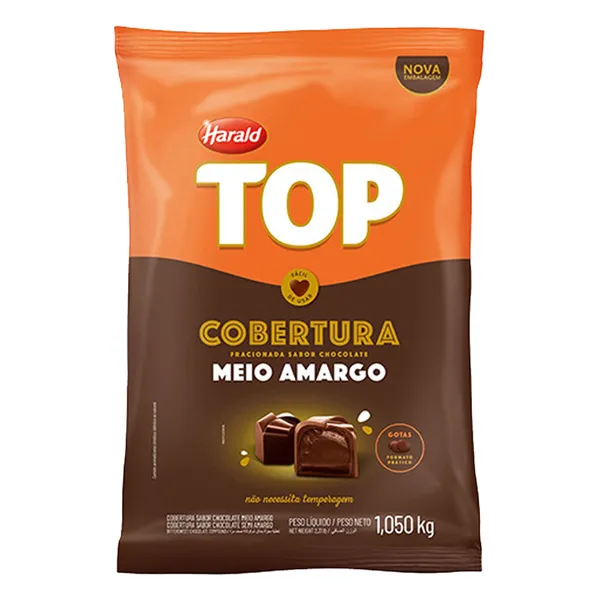 GOTAS TOP MEIO AMARGO HARALD 1,01KG