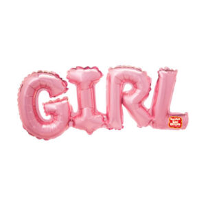 BALAO 3D 32CM GIRL ROSA SAO ROQUE
