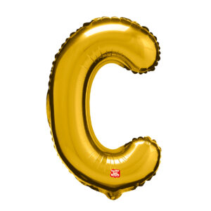 BALAO DOURADO LETRA C 40CM SAO ROQUE
