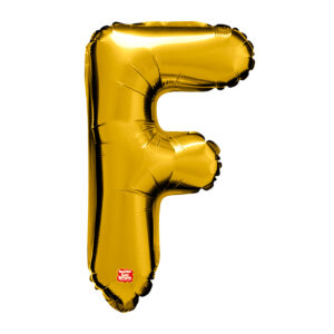 BALAO DOURADO LETRA F 40CM SAO ROQUE