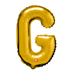 BALAO DOURADO LETRA G 40CM SAO ROQUE