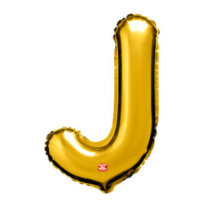 BALAO DOURADO LETRA J 40CM SAO ROQUE