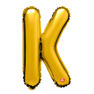 BALAO DOURADO LETRA K 40CM SAO ROQUE