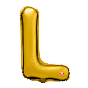 BALAO DOURADO LETRA L 40CM SAO ROQUE