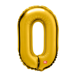 BALAO DOURADO LETRA O 40CM SAO ROQUE