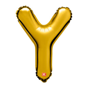 BALAO DOURADO LETRA Y 40CM SAO ROQUE