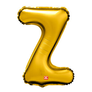 BALAO DOURADO LETRA Z 40CM SAO ROQUE