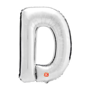 BALAO PRATA LETRA D 40CM SAO ROQUE
