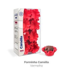 FORMA P DOCES CAMELIA VERMELHO COM 40 PLAC