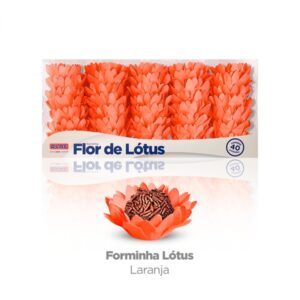 FORMINHA ART FLOR DE LOTUS LARANJA COM 40 PLAC