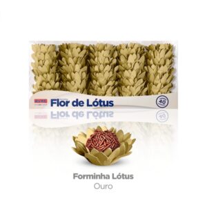 FORMINHA ART FLOR DE LOTUS OURO COM 40 PLAC