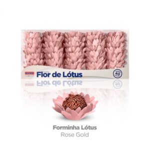 FORMINHA ART FLOR DE LOTUS ROSE GOLD COM 40 PLAC