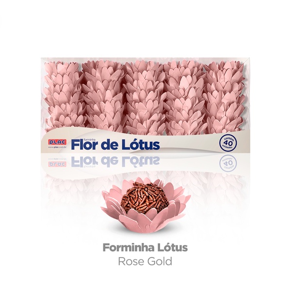 FORMINHA ART FLOR DE LOTUS ROSE GOLD COM 40 PLAC