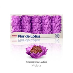 FORMINHA ART FLOR DE LOTUS VIOLETA COM 40 PLAC
