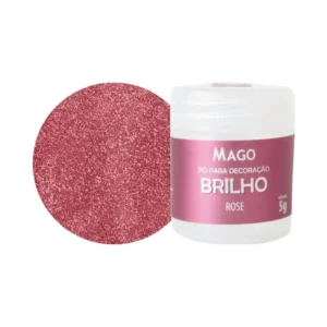 PÓ PARA DECORACAO BRILHO ROSE 5G MAGO