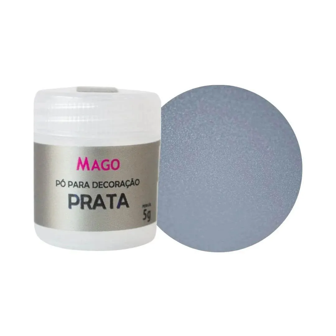 PÓ PARA DECORACAO PRATA 5G MAGO
