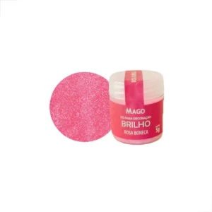 PÓ PARA DECORACAO ROSA BONECA BRILHO 5G MAGO