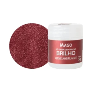 PÓ PARA DECORACAO BRILHANTE VERMELHO 5G MAGO