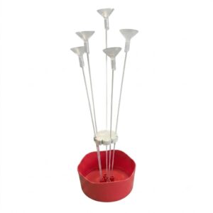 SUPORTE PARA BALOES CACHEPO 5 HASTES VERMELHO PIFFER