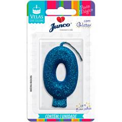 VELA GLITTER AZUL Nº 0 JUNCO