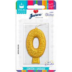 VELA GLITTER OURO Nº 0 JUNCO