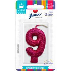 VELA GLITTER PINK Nº 9 JUNCO