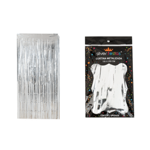 CORTINA METALIZADA PRATA 100X200CM SILVER