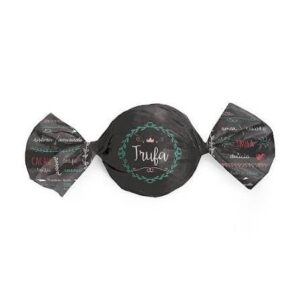 EMBALAGEM TRUFA PRETO 14,5X15,5CM CROMUS