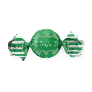 EMBALAGEM TRUFA VERDE E BRANCO 15X16CM CROMUS
