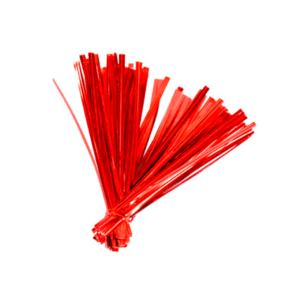 FECHO PRATICO MET VERMELHO C/100 4MMX11CM SILVER