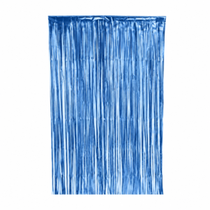 CORTINA DE FOLHA FOSCA AZUL 100X200CM SILVER
