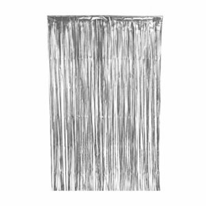 CORTINA DE FOLHA FOSCA PRATA 100X200CM SILVER