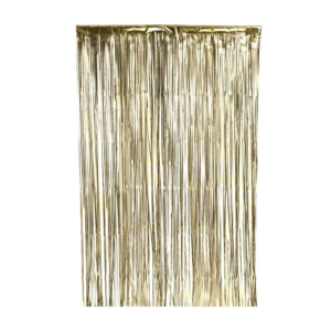 CORTINA DE FOLHA FOSCA DOURADA 100X200CM SILVER