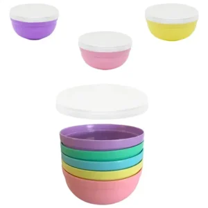 MINI BOWL COLORIDA COM TAMPA COM 5 270ML SOLRAC