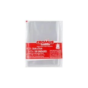 SACO TRANSPARENTE 8X11 INCOLOR COM 50 CROMUS