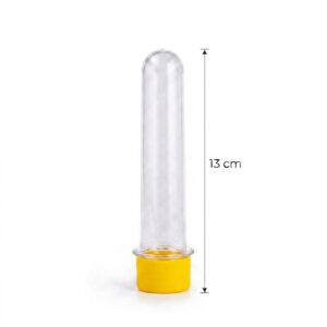 TUBETE AMARELO 13CM COM 10 VEMAN PLAST