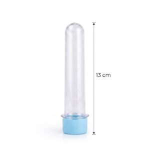 TUBETE AZUL BEBE 13CM COM 10 VEMAN PLAST