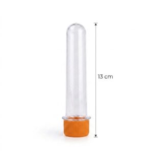 TUBETE LARANJA 13CM COM 10 VEMAN PLAST