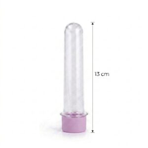 TUBETE LILÁS 13CM COM 10 VEMAN PLAST