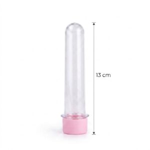 TUBETE ROSA BEBE 13CM COM 10 VEMAN PLAST
