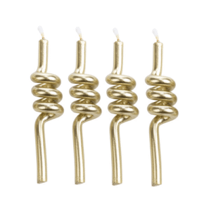 VELA ESPIRAL C/4 DOURADA SILVER