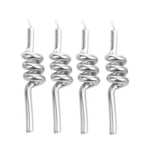 VELA ESPIRAL PRATEADA C/4 SILVER