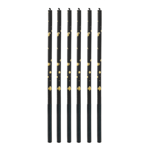 VELA PALITO G PRETA C DOURADO 17CM SILVER