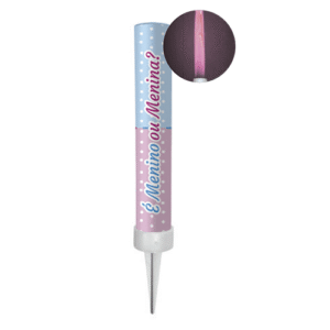 VELA VULCAO CHA REVELACAO ROSA SILVER