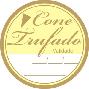 ETIQUETA CONE TRUFADO AMARELO C/60 HIPER