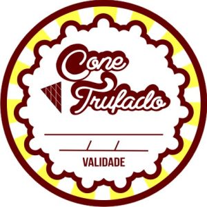ETIQUETA CONE TRUFADO MARROM C/100 HIPER