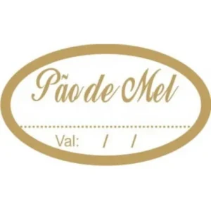 ETIQUETA PAO DE MEL MARROM C/100 HIPER