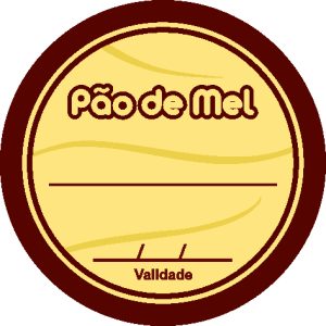 ETIQUETA PAO DE MEL REDONDA C/60 HIPER