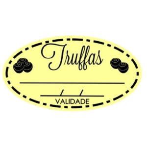 ETIQUETA TRUFA C VALIDADE AMARELA C/100 HIPER